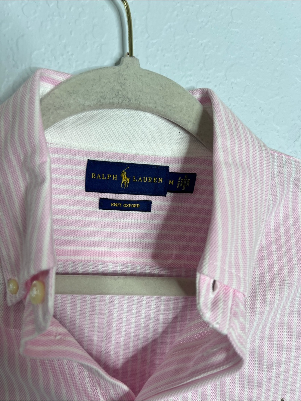 Polo Ralph Lauren Shirt Dress Women’s Medium Knit Oxford Button Down Striped BB - Picture 3 of 8